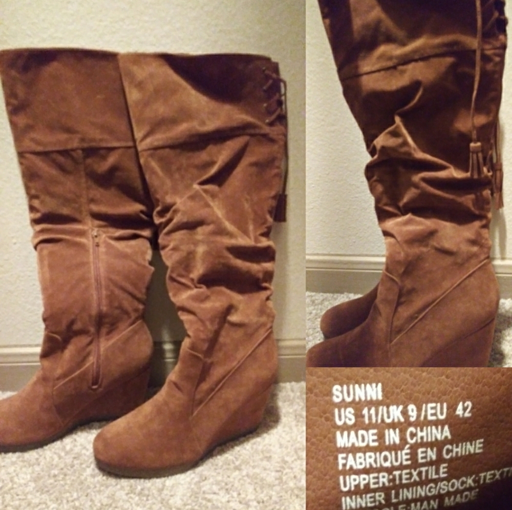 Above knee wedge Boots